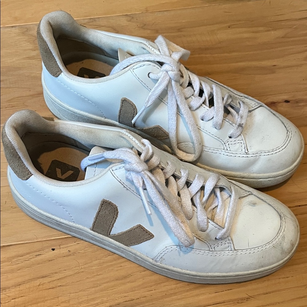 Veja White and Tan Women’s  Sneakers